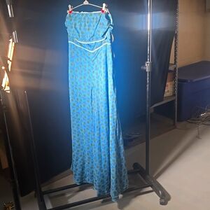 GYPSY ROSE BANDEAU CROP TOP MATCHING HIGH WAISTED WIDE LEGGED FLARE-FREE SIZE